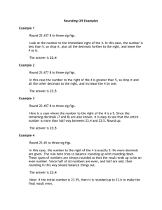 Rounding Off Examples Example 1 Round 23.437 8 to three sig figs