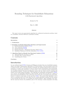 Rounding Techniques for Semidefinite Relaxations