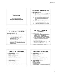 Section 3.4 THE CUBE ROOT FUNCTION LIBRARY OF
