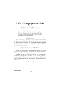 A Way of Approximation of a Cube Root