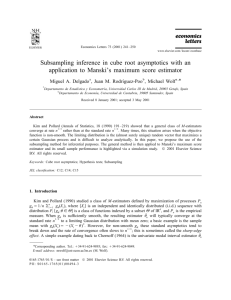 Subsampling inference in cube root asymptotics with an application