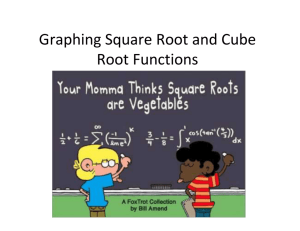 Graphing Square Root and Cube Root Functions