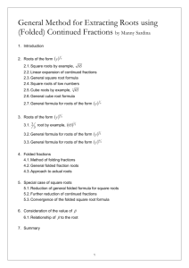 General Method for Extracting Roots using (Folded