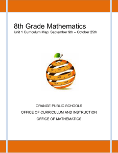 8th Grade Mathematics - Orange Public Schools