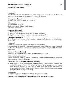 LESSON 7: Cube Roots