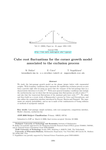 Cube root fluctuations for the corner growth model associated to the
