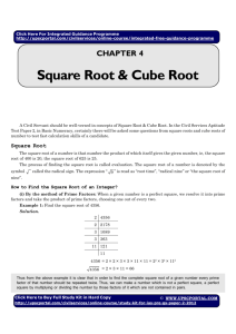 Square Root & Cube Root