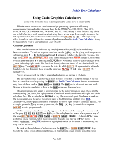 Using Casio Graphics Calculators