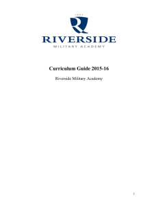 Curriculum Guide - Riverside Military Academy