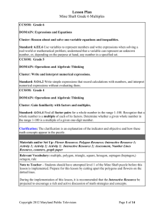 Lesson Plan Mine Shaft Grade 6 Multiples