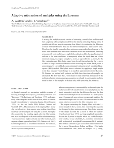 Adaptive subtraction of multiples using the L1-norm