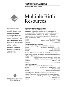 Multiple Birth Resources - University of Washington