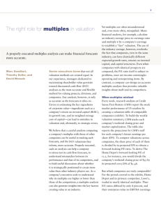 The right role for multiples in valuation