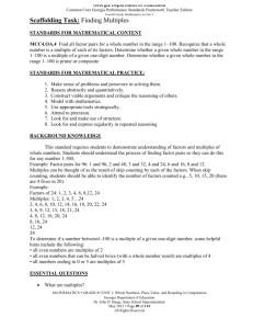 Finding Multiples - Grade 4 Common Core Math