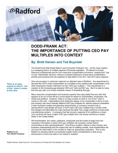 dodd-frank act: the importance of putting ceo pay multiples