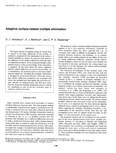 Adaptive surface-related multiple elimination