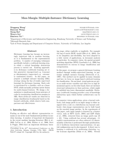 Max-Margin Multiple-Instance Dictionary Learning