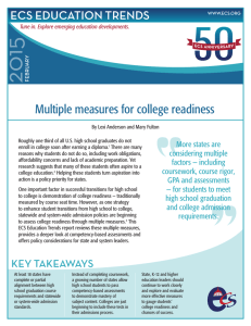 Multiple measures for college readiness