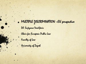 MULTIPLE DISCRIMINATION –EU perspective