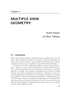 multiple view geometry - Department of Computer Science