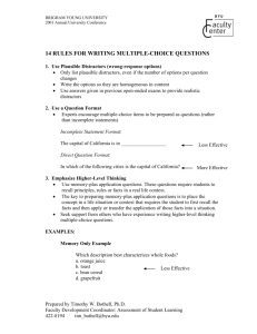 14 Rules for Writing Multiple-Choice Questions