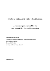 Multiple Voting and Voter Identification
