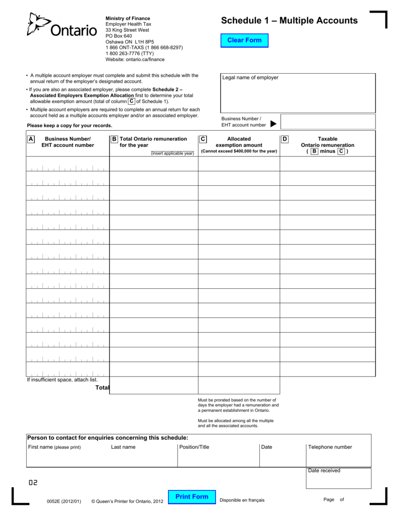 Multiple Accounts Worksheets