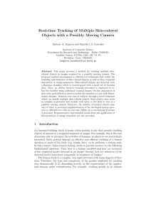 Real-time Tracking of Multiple Skin-colored Objects with a