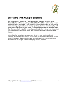 Exercising with Multiple Sclerosis