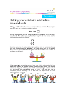 Helping your child with subtraction: tens and units
