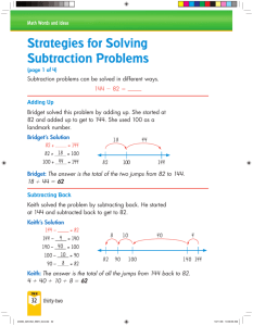 Strategies for Solving Subtraction Problems