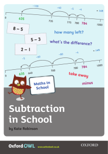 Subtraction - Severnbanks Primary School