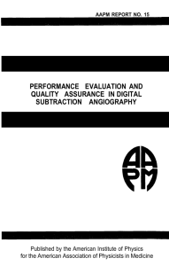 performance evaluation and quality assurance in digital subtraction