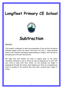 Subtraction - Longfleet School