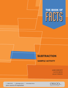 SUBTRACTION - ORIGO Education