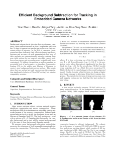 Poster abstract: Efficient Background Subtraction for Tracking in