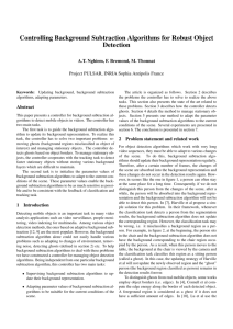 Controlling Background Subtraction Algorithms for