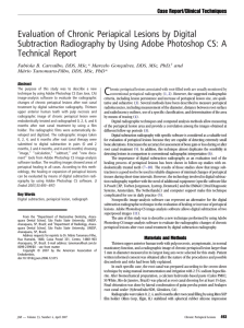 Evaluation of Chronic Periapical Lesions by Digital Subtraction