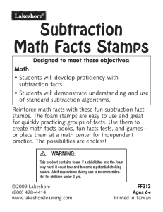 Subtraction Math Facts Stamps - Lakeshore Learning Materials