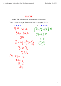 1.5 - Adding and Subtracting Real Numbers.notebook