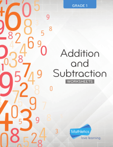 Addition and Subtraction