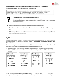 Supporting Mathematical Thinking through Formative Assessment