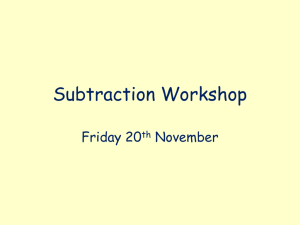 Subtraction Workshop
