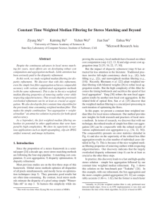 Constant Time Weighted Median Filtering for Stereo Matching and