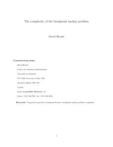 The complexity of the breakpoint median problem