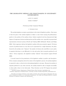 THE LEGISLATIVE MEDIAN AND