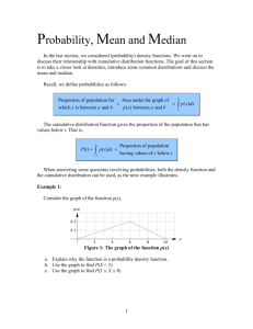 Probability, Mean, and Median