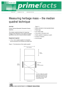 Measuring herbage mass – the median quadrat technique