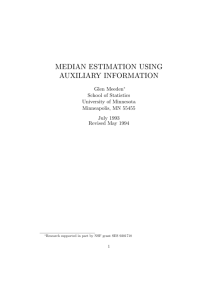 median estimation using auxiliary information