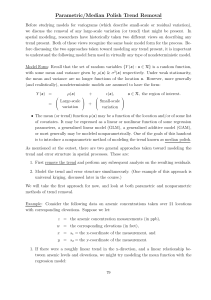 Parametric/Median Polish Trend Removal
